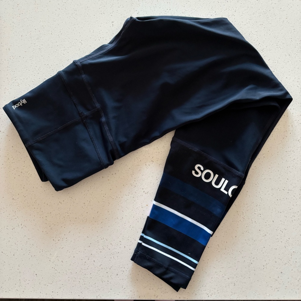 SoulCycle LilyBod women’s Leggings with Blue Stripes